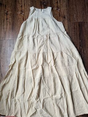 Together Cream Tiered Maxi Dress